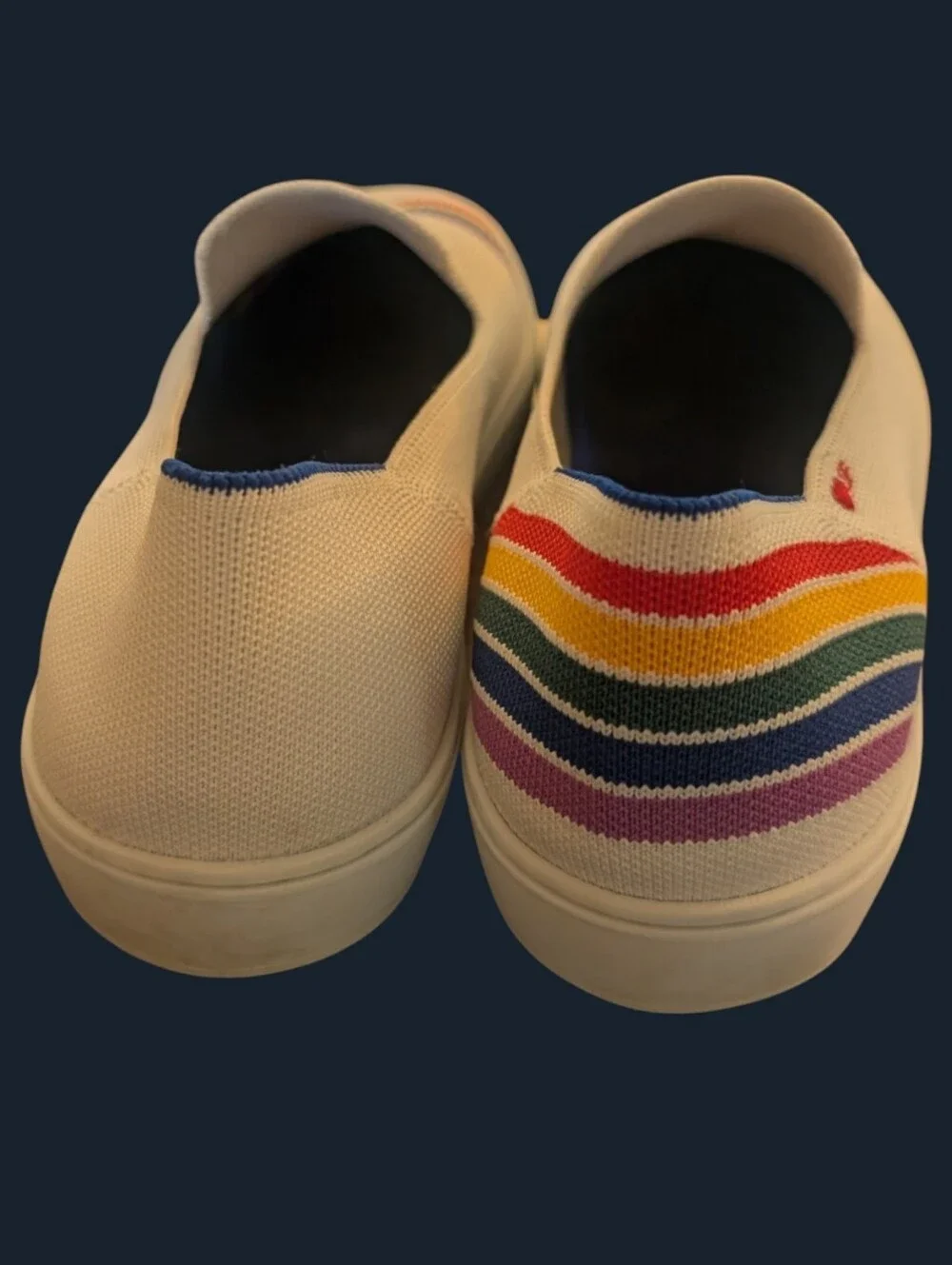 2 Pairs Women's Rothy's Sneakers Size 11 Retire Pride Rainbow And Teal Retired